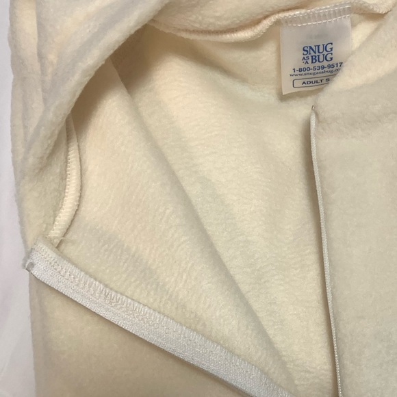 #1 - NWT - CREAM Adult Footed Pajamas - Picture 5 of 6